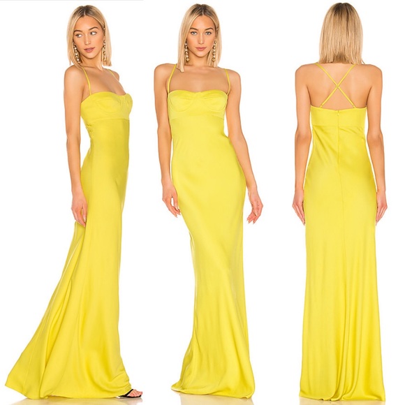 michelle mason yellow dress